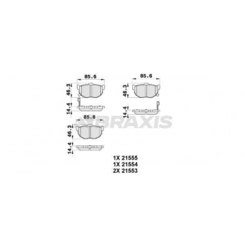 ARKA FREN BALATASI HYUNDAI ELANTRA 1996-2006 KIA CERATO 2004-> - BRAXIS AB0234