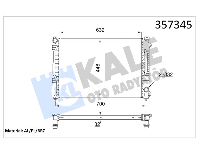 MOTOR SU RADYATORU A6 AVANT QUATTRO 98>05 - KALE 355530