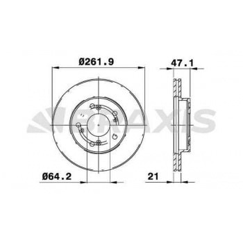 ON FREN DISKI (AYNASI) HAVALI HONDA CIVIC HATCHBACK 1.4I 1.4 IS 1.6 I 01-06 CR-Z 11-15 1.5 HIBRIT (2 - BRAXIS AE0388