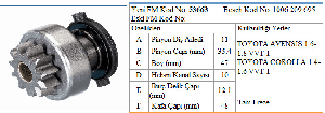 MARŞ DİŞLİSİ-BT 11D TOYOTA AVANSIS-COROLLA - FORMMETAL-53663