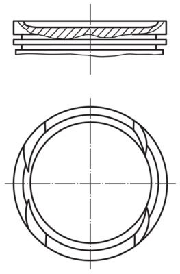 PISTON SEGMAN STD PUNTO II STILO IDEA DOBLO FIAT 500 1.4 16V T-JET [(72.00MM STD) (0,40MM)] - MAHLE 0100501