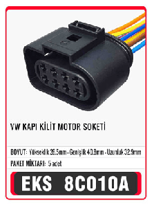 SOKET>VW KAPI KİLİT MOTOR - EKS-8C010A