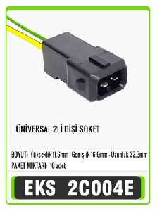 SOKET>UNİVERSAL 2 Lİ YAYLI  DİŞİ   S2013 - EKS-2C004E