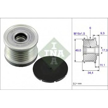 ALTERNATOR RULMANI BMW E81 E87 E82 E88 E46 E90 E91 E92 E93 E60 E83 E84 E85 - INA 535007510