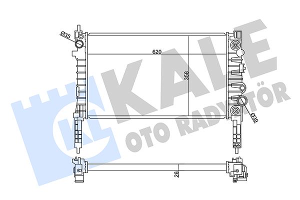 MOTOR SU RADYATORU MOKKA 1.4i 2013 -> - KALE 358935