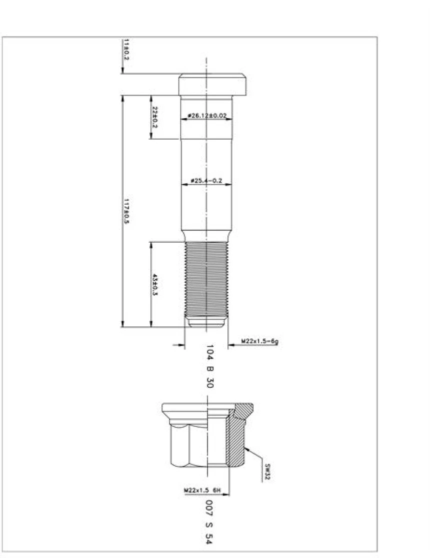 Bmc Truck Bijon Ve Somunu Arka Bmc 200.220.270.pro - Besel 104b30-007s54
