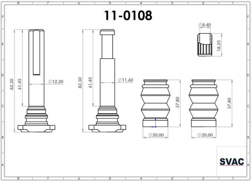 Mercedes Fren Kalıper Burc Tamır Takımı W906 Arka 515 - Svac 11-0108