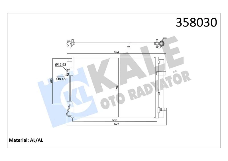 Hyundaı Klima Radyatoru Kia Rio 1.25 1.4  Stonıc 1.2 1.4 2016 -> - Kale 358030
