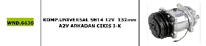 Unıversal Klima Kompresörü>unıversal 5h14 12v  132mm A2v Arkadan Cikis I-K - Wondo-6630
