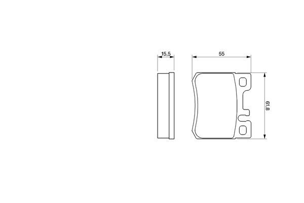 FREN BALATASI ARKA W202 93>00 W124 85>92 - BOSCH 0986424358