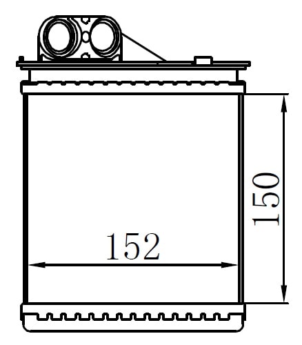 KALORIFER RADYATORU DUSTER 1,2TCE/1,5DCI/1,6i/2,0i 10-> (150x152x32 ) - ORIS KDC012032