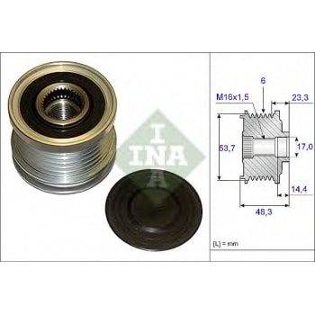 ALTERNATOR KASNAGI (RULMANLI) ASTRA J INSIGNIA ZAFIRA TOURER C 2.0 CDTI (6 KANAL) - INA 535020410