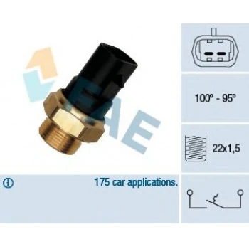 Opel Hararet Musuru (95 100°) Astra F Astra G Corsa A Corsa B Kadette Vectra A 1,2 / 1,4 / 1,6 / 1,8 / 2, - Fae 37280