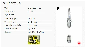 Unıversal Buji-Kalem Audı 2000cc 3 Tirnak - Ngk-Bkur6et-10