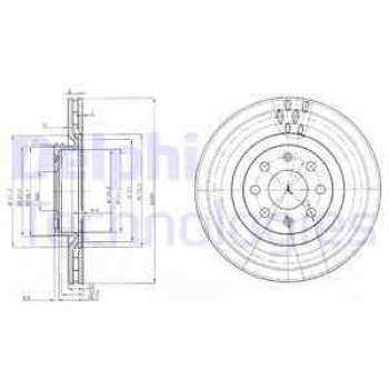 ON FREN DISKI 15 INCH CORSA D CORSA E ADAM GRANDE PUNTO PUNTO EVO - DELPHI BG3944