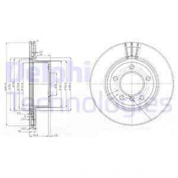 FREN DISKI ON HAVALI BMW E81 E82 E87 E88 E90 - DELPHI BG3900C