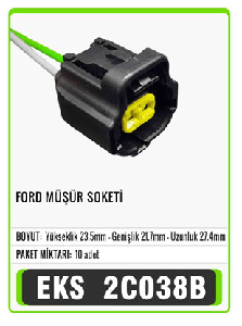 SOKET>2 PİN OTO ELEKTRİK TESİSAT - EKS-2C038B