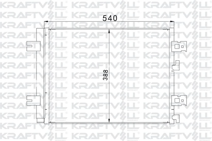 Renault Klima Radyatoru (kondanser) Dacıa Duster Logan II Sandero II  Lodgy 1.2 , 1.4 , 1.5 Dci 1.6 - Kraftvoll 08060104