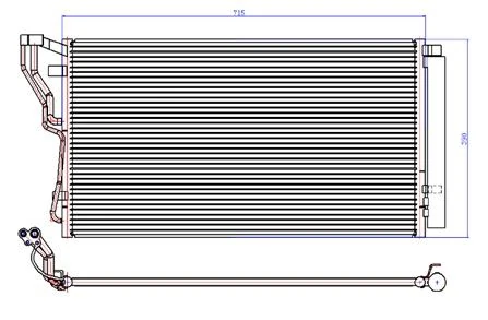 Hyundaı Klima Radyatoru (kondanser) Sonata 10-> Kia Optıme 12-> (715x382x12) - Orıs Chy636012