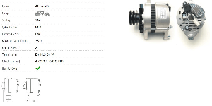 ALTERNATÖR-12V/80A TÜRK TRAKTÖR (2 KANALLI )   İAA-70 - LUCAS-61920467