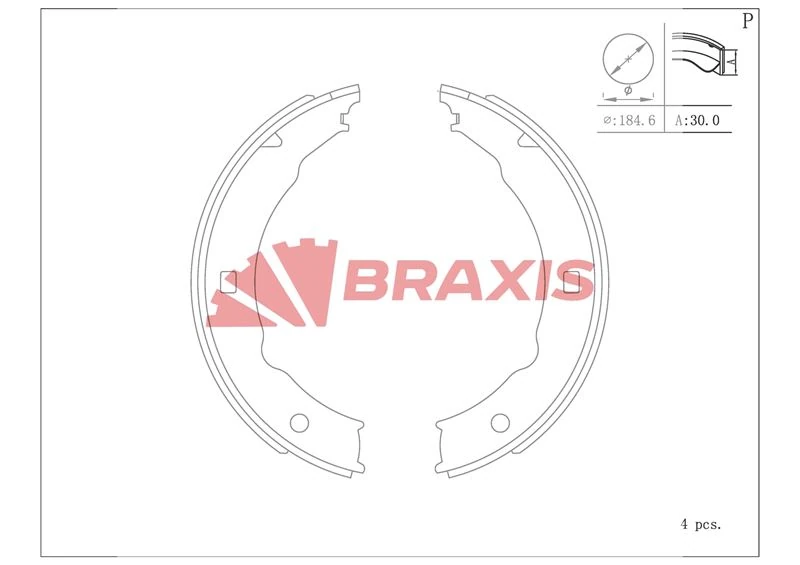 Psa El Fren Balatası 406 95> 04 607 00> 11 / Xsara 1.8 98> 04 185×30 - Braxıs Ac0148