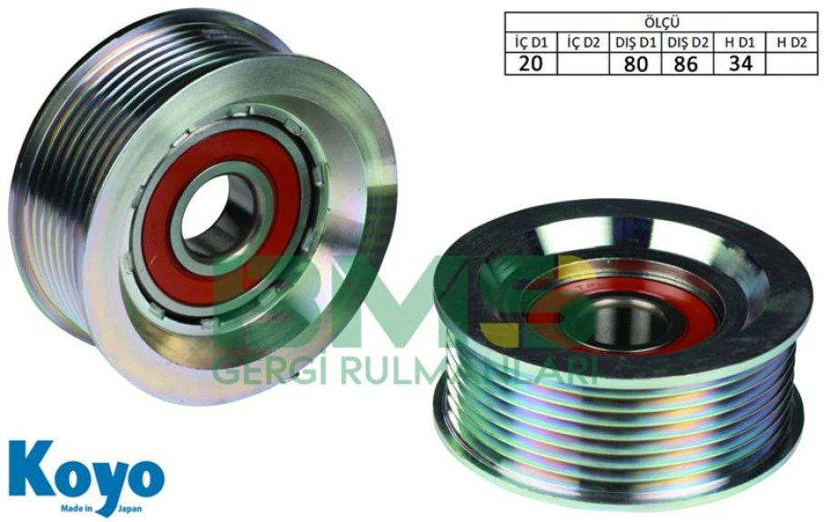 Mercedes Truck Kayıs Gergi Rulmanı Kanallı Ym758634 86x34x20 Mercedes Om 457 Em - Bms 125