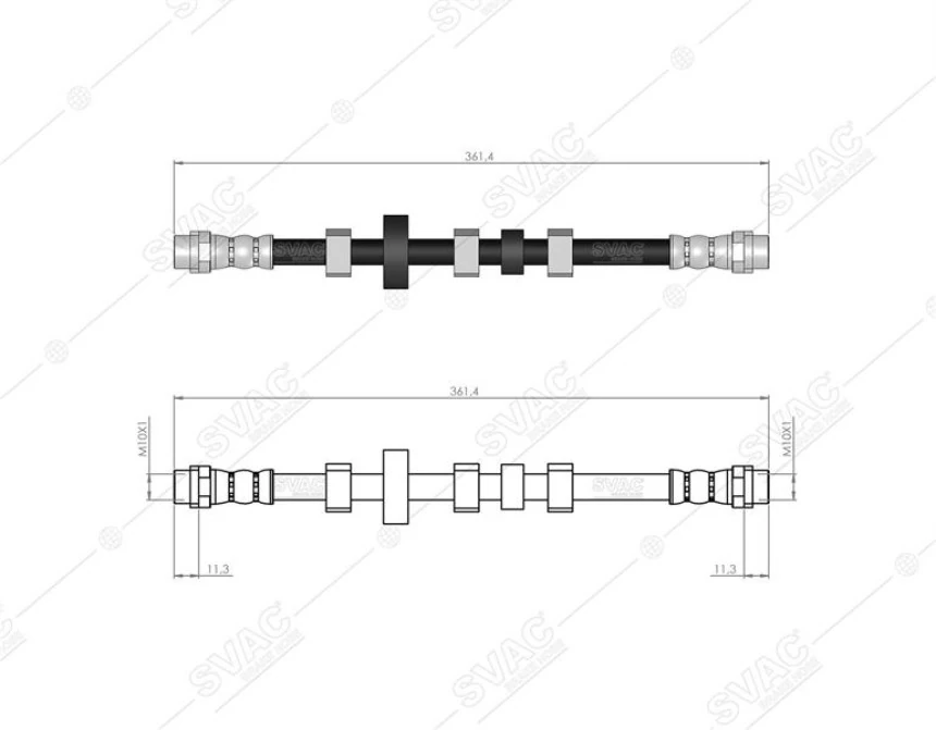 Vag On Fren Hortumu Sag Transporter T4 90>03 - Svac 10-0213