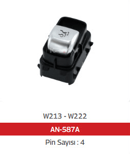 Unıversal Cam  Anahtarı>w213 - W222 - W238 Bagaj Açma - Siyah - 9051 - Mcar-An587a