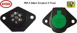 TIR RÖMORK FİŞİ DİŞİ ES TİPİ 7'Lİ YEŞİL FİŞLİ PLASTİK - AYDIN-503-3