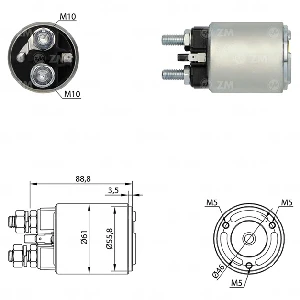 Unıversal Marş Otomatiği 12v Fiat / İveco / Fiat Allıs (bmm) (sma-0654) - Zm-654