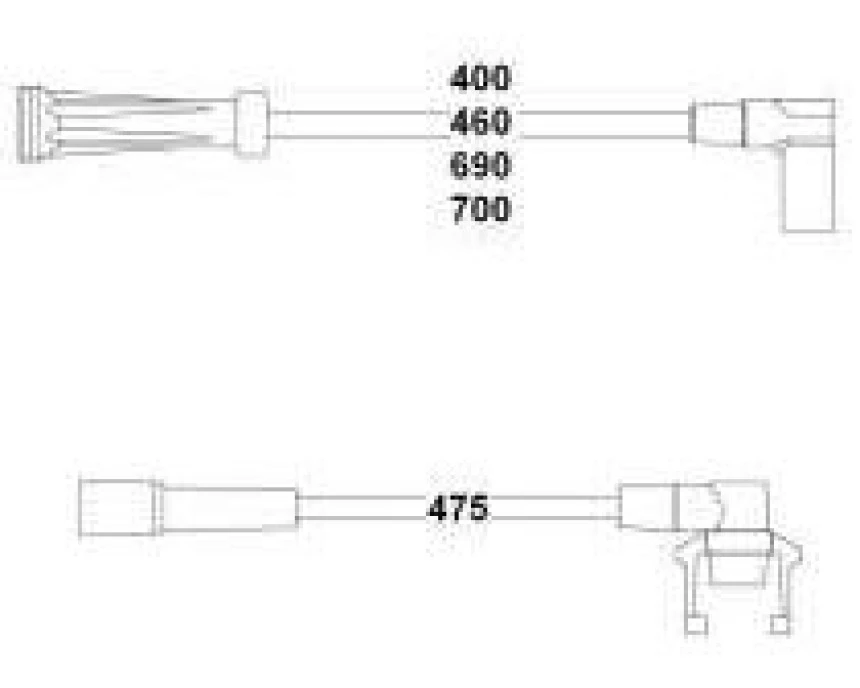 Renault Bujı+bobın Kablosu R 9 - R 19 - Express - Mgn - Clio II E7j- E6j- E7f - Hellux Hbk3315