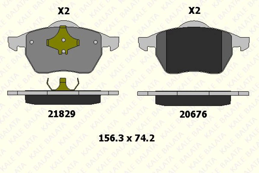 Opel On Fren Balatası Vectra B X20xev - Kale B 21829 203 05 Ans