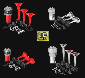 Unıversal Korna Kompresörlü-Krom 12v 3lü (motorlu) - Seger-82kh12.000.03b