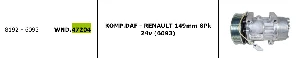 Unıversal Klima Kompresörü>daf - Renault 149mm 8pk 24v (6093) - Wondo-47204