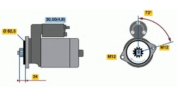 MARS MOTORU (12V 2KW 9 DIS) MERCEDES SPRINTER 06>09 CRAFTER 2,5 06>16 BJJ BJK BJL BJM - LUCAS LES0421