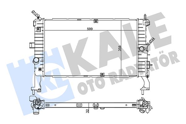 MOTOR SU RADYATORU MERIVA 03>10 Y13DT Z13DT Z13DTJ Z17DTH Z17DT - KALE 354170