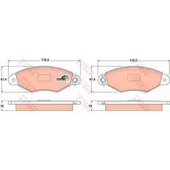 ON FREN BALATASI KANGOO 1,9D KANGOO 1,5DCI XSARA 1,4 1,5 P206 - TRW GDB1321