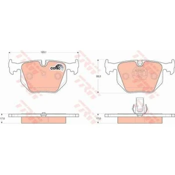 Bmw Fren Balatası Arka Bmw E53 E83 E46 - Trw Gdb1530