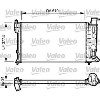 MOTOR SU RADYATORU MEKANIK P306 1,8 8V BVA XU7JP (ALT HORTUM YERI SEGMANLI) - VALEO 730983
