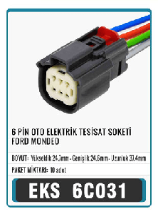 SOKET-6 PİN FORD MPNDEO - EKS-6C031