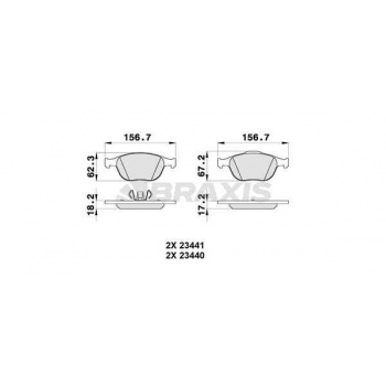 ON FREN BALATASI CONNECT 1,8TDCI 02 /> FOCUS 1,8TDCI 98>05 - BRAXIS AA0124