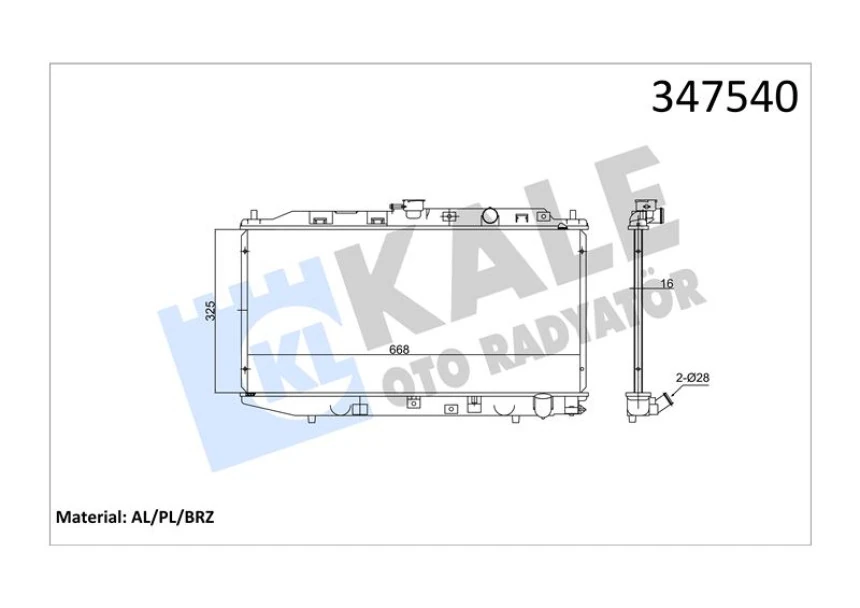 Honda Motor Su Radyatoru Honda CIVIC 1,6 Crx 1,6 1987 1992 Manuel Vites - Kale 347540