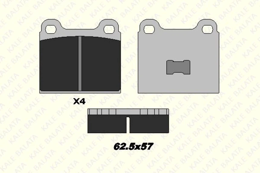Vag On Fren Balatası Golf I Jetta I Derby Passat II Polo Santana Scirocco 72>94 - Kale B 20228 152 04 Ans
