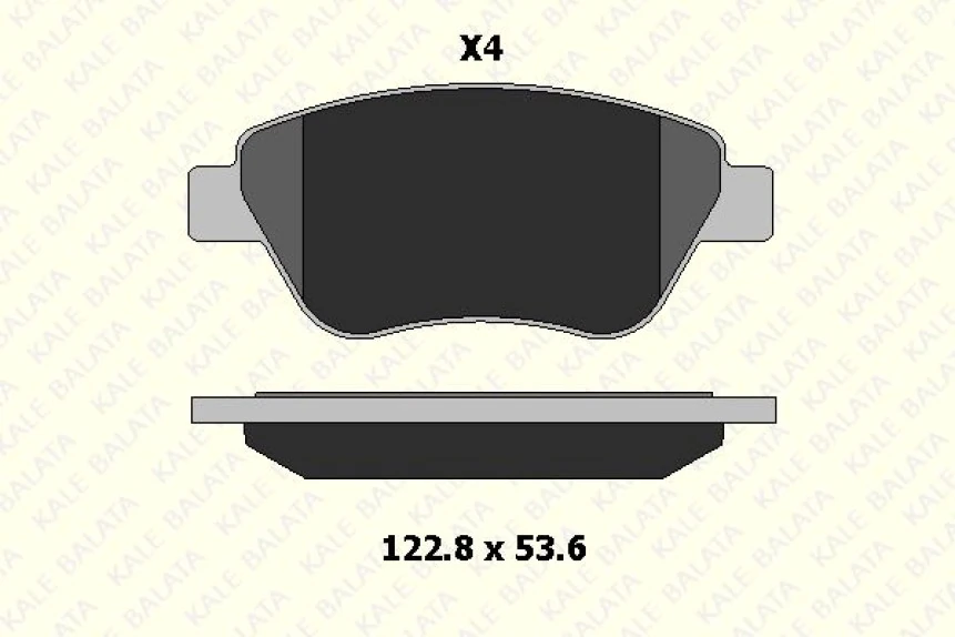 Fiat On Fren Balatası Fiat Bravo II Fiorıno Panda Stilo 05> Citroën Nemo 10> Peugeot Bipper 10> - Kale B 23982 178 34 Ans