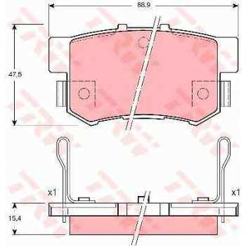 ARKA FREN BALATASI HONDA CIVIC 01>13 FD6 FB7 / CR-V 03>07 / ACCORD 98>08 / FRV 04> - TRW GDB3191