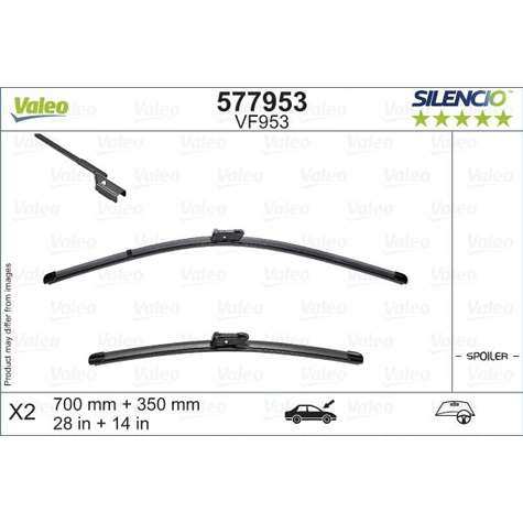 SILECEK SUPURGESI FORD FIESTA VII 17>  X TRM FLAT BLADE VM953 (X2) / (710+345 MM) - VALEO 577953