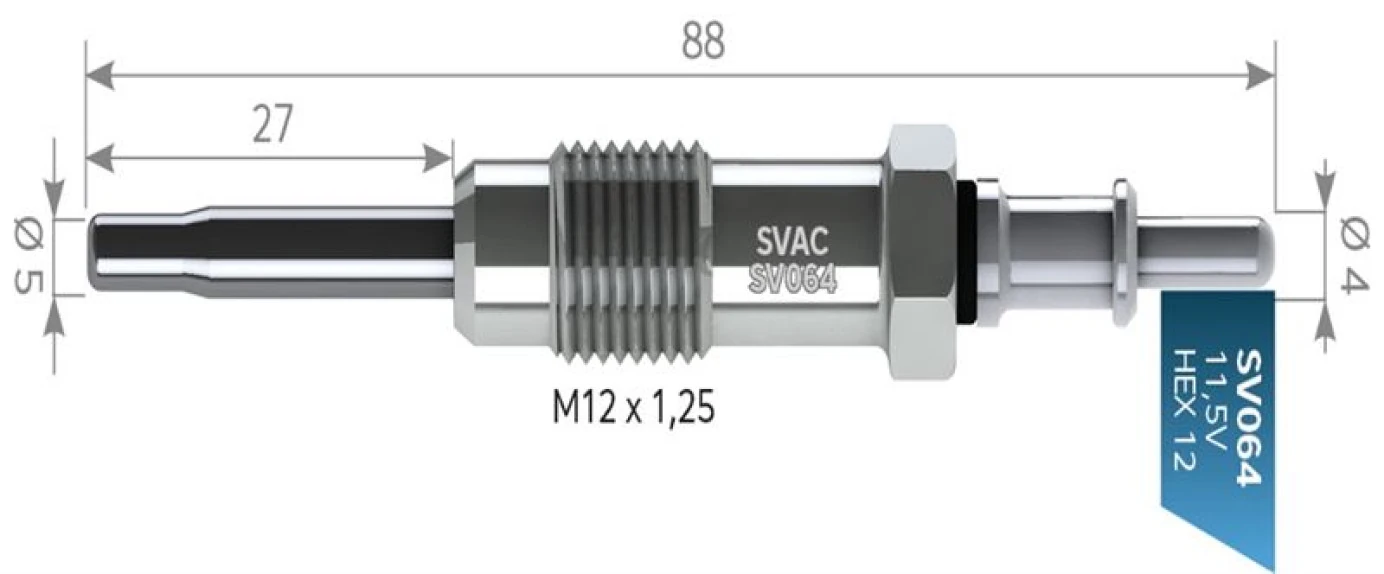 Mercedes Kizdirma Bujısı Sprinter 901 902 903 904 96>06 Varıo 96>10 W210 Vf210 G210td 2,9d 11,5v - Svac Sv064