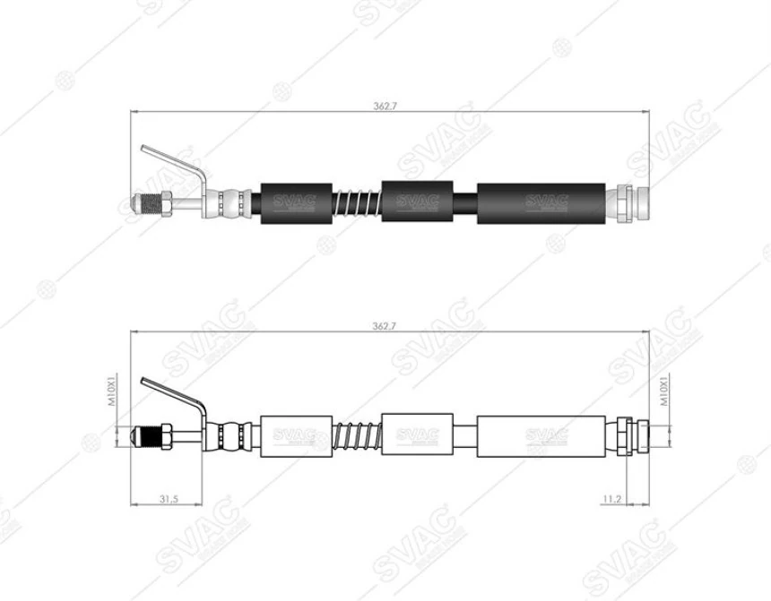 Ford On Fren Hortumu (sag / Sol) Connect 1,8tdci 02 /> - Svac 20-0106