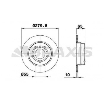ARKA FREN DISKI BMW E81 E87 N43 N45 N46 M47 05>11 - BRAXIS AE0340