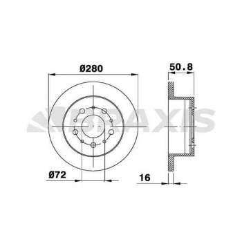 ARKA FREN DISK AYNASI BOXER JUMPER DUCATO (TUM MODELLER) 14Q (15 JANT) 1,9 2,0 HDI 2,2 HDI 2,5DUZ 2, - BRAXIS AD0267